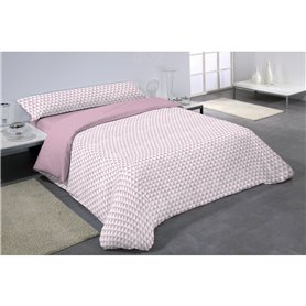 Parure de couette Hosteline DAREL Rose Lit ½ persones 3 Pièces