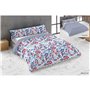 Parure de couette Hosteline PAULO Bleu Lit king size 3 Pièces