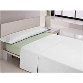 Drap housse Happy Home MIX COLORS Vert Gran lit 2 persones