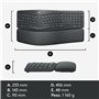 Logitech Ergo K860 clavier RF sans fil + Bluetooth Espagnole Graphite