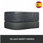 Logitech Ergo K860 clavier RF sans fil + Bluetooth Espagnole Graphite