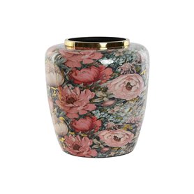 Vase Home ESPRIT Multicouleur Rose Métal 33 x 33 x 35 cm