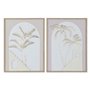 Cadre Home ESPRIT Blanc Beige Palmiers Scandinave 45 x 2