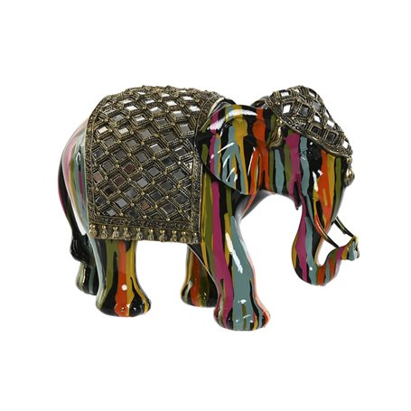 Figurine Décorative Home ESPRIT Multicouleur Résine Eléphant 31 x 14 x 22 cm