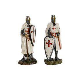 Figurine Décorative Home ESPRIT Blanc Rouge Résine 9 x 8 x 21 cm (2 Unités)