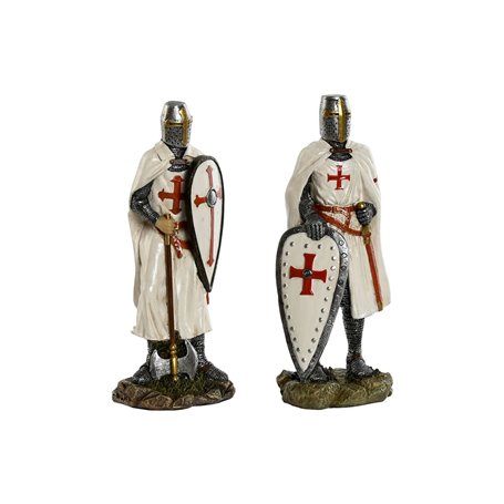 Figurine Décorative Home ESPRIT Blanc Rouge Résine 9 x 8 x 21 cm (2 Unités)