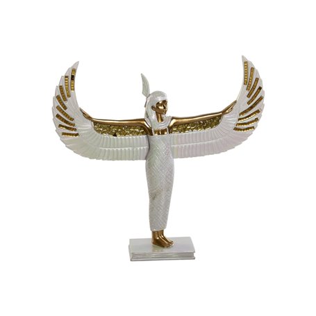 Figurine Décorative Home ESPRIT Blanc Doré Résine Oriental 34 x 6