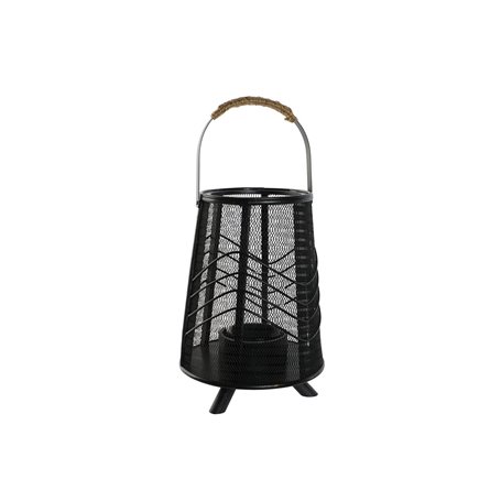 Bougeoir Home ESPRIT Noir Métal 23 x 23 x 31