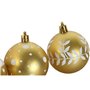 Boules de Noël Home ESPRIT Rouge Doré PVC 25 x 6 x 25 cm (16 Pièces)