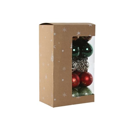 Boules de Noël Home ESPRIT Multicouleur PVC 18 x 12 x 30 cm (30 Pièces)