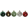 Boules de Noël Home ESPRIT Multicouleur PVC 18 x 12 x 30 cm (30 Pièces)