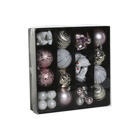 Boules de Noël Home ESPRIT Rose PVC 25 x 6 x 25 cm