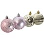 Boules de Noël Home ESPRIT Rose PVC 25 x 6 x 25 cm