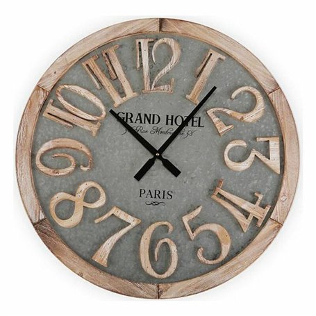 Horloge Murale Versa 21110026 Métal Bois MDF 5 x 60 x 60 cm Marron Gris