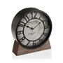 Horloge de table Versa Noir Bois MDF (20 x 20 x 6 cm) (Ø 20 cm)