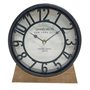 Horloge de table Versa Noir Bois MDF (20 x 20 x 6 cm) (Ø 20 cm)