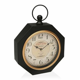 Horloge Murale Versa bLACK Métal (28 x 8 x 40 cm)