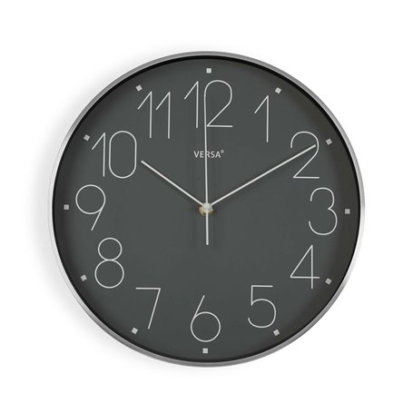 Horloge Murale Versa Alumin G Gris Aluminium 4