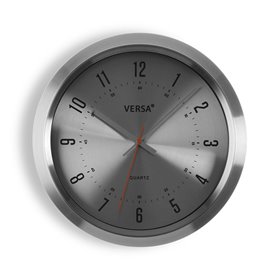 Horloge Murale Versa Argenté Métal Aluminium Quartz 6 x 35