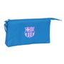 Trousse Fourre-Tout Triple F.C. Barcelona Bleu 22 x 12 x 3 cm