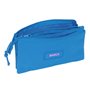 Trousse Fourre-Tout Triple F.C. Barcelona Bleu 22 x 12 x 3 cm