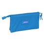 Trousse Fourre-Tout Triple F.C. Barcelona Bleu 22 x 12 x 3 cm