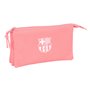 Trousse Fourre-Tout Triple F.C. Barcelona Corail 22 x 12 x 3 cm