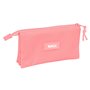 Trousse Fourre-Tout Triple F.C. Barcelona Corail 22 x 12 x 3 cm