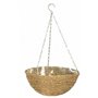 Panier suspendu - GARDEN ID Rustic - 35 cm -  coque plastique (intérieur/extérieur) - Style rustique en osier - Suspension facil