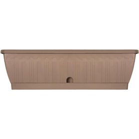 Jardiniere - GARDEN ID Terraflor - Taupe 60 cm - Solidité - Réserve d'eau - Recyclé & 100% recyclable - Volume pour plantes.