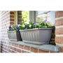 Jardiniere - GARDEN ID Terraflor - Anthracite 60cm - Solidité - Réserve d'eau - Recyclé & 100% recyclable - Volume pour 