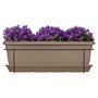 Kit jardiniere avec support en métal et plateau - GARDEN ID Relax - Taupe 50 cm - Recyclé et 100% recyclable - Volume pour plant