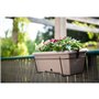 Kit jardiniere avec support en métal et plateau intégré - GARDEN ID Teramo - Taupe 50 cm - Effet de pierre - Recyclé/rec