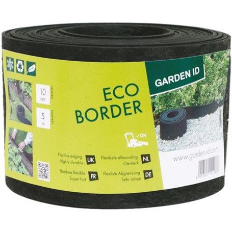 Bordure de jardin en caoutchouc recyclé - GARDEN ID Eco Border - 5 m H10 cm - Indestructible - Flexible