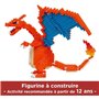 Figurine Pokémon Dracaufeu (Charizard) - BANDAI - Nanoblock - Figurine en Briques 860 pieces - Kit Construction - NBPM80