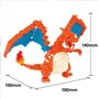 Figurine Pokémon Dracaufeu (Charizard) - BANDAI - Nanoblock - Figurine en Briques 860 pieces - Kit Construction - NBPM80