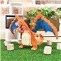 Figurine Pokémon Dracaufeu (Charizard) - BANDAI - Nanoblock - Figurine en Briques 860 pieces - Kit Construction - NBPM80