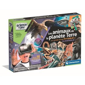 CLEMENTONI - Animaux planete Réalité - Coffret scientifique - Experiences scientifiques et activités virutelles - Moules