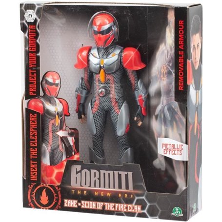 Figurine articulée - GORMITI - Scion avec projecteur Feu - Zane - 27 cm - a partir de 4 ans - GRV053