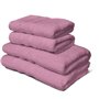 Lot de 4 serviettes - LOVELY HOME - 2 Serviettes 50 x 100 cm + 2 Draps de douche 70 x 140 cm - Rose