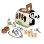 Smoby - Mallette vétérinaire - 1 peluche panda et de nombreux accessoires - Produit 2 en 1 : Cage de transport - Fabrication fra