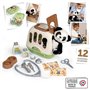 Smoby - Mallette vétérinaire - 1 peluche panda et de nombreux accessoires - Produit 2 en 1 : Cage de transport - Fabrica