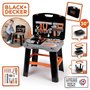 Smoby - Black and Decker -Etabli Bricolo Smart - Jeu d'imitation - Mallette qui se transforme en établi - 33 accessoires