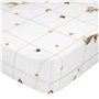 Drap housse HappyFriday Woods animals Blanc Multicouleur 70 x 140 x 14 cm