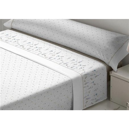 Jeu de draps Tejidos Reina Nicola Blanc Ivoire Lit king size