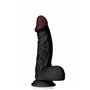 Gode réaliste Captain Red TPE Noir 23 cm