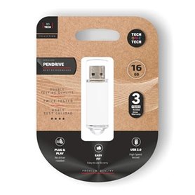 Clé USB Tech One Tech Basic Blanc 16 GB