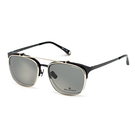 Monture de Lunettes + Lunettes de Soleil Belstaff HATCHER-NEGRO-DORADO-W Ø 55 mm Clip On