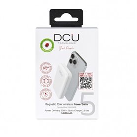 Powerbank DCU PD20W Blanc 5000 mAh