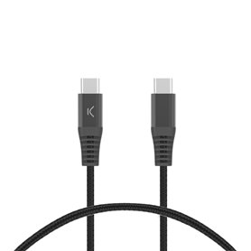 Câble USB-C vers USB-C KSIX Noir